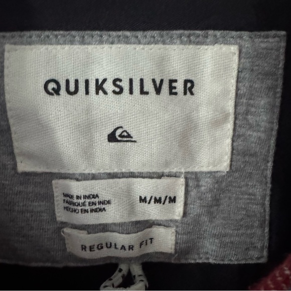 QUIKSILVER Men's HOWE WATERS Flannel Long Sleeve Shirt Red Medium Regular Fit - Picture 4 of 4